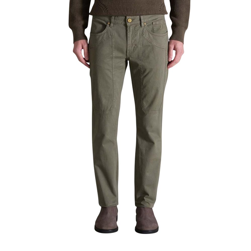 Jeckerson Green Cotton Skinny Pants | Regal Royce