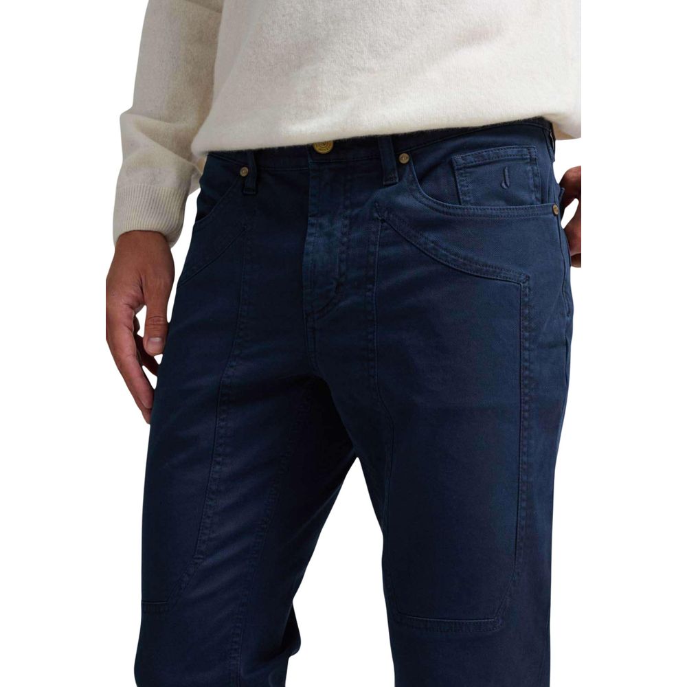 Jeckerson Blue Cotton Skinny Pants | Regal Royce