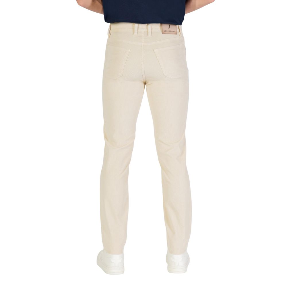Jeckerson Cream Cotton Skinny Jeans | Regal Royce