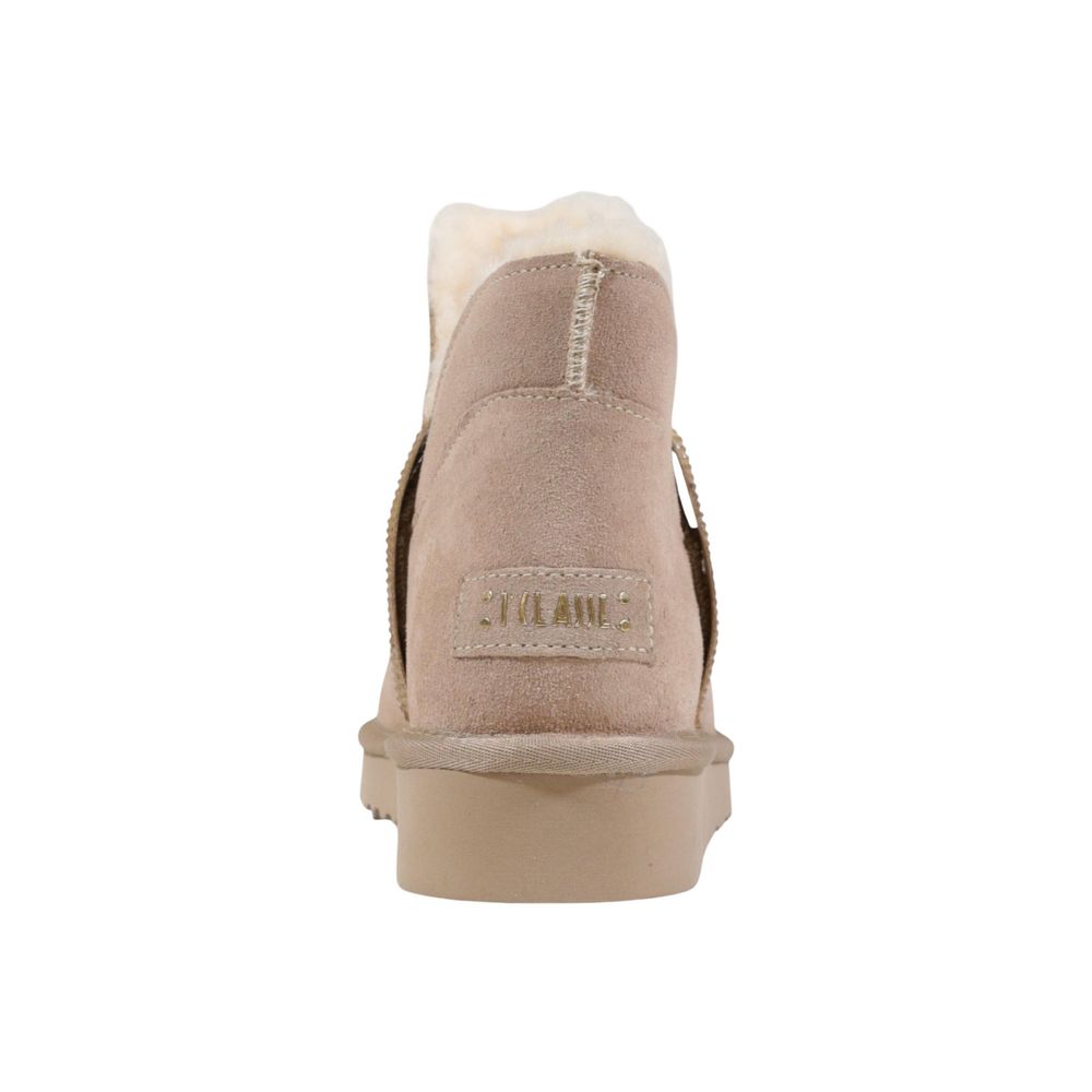 Alviero Martini Prima Classe Beige Leather Ankle Boots | Regal Royce