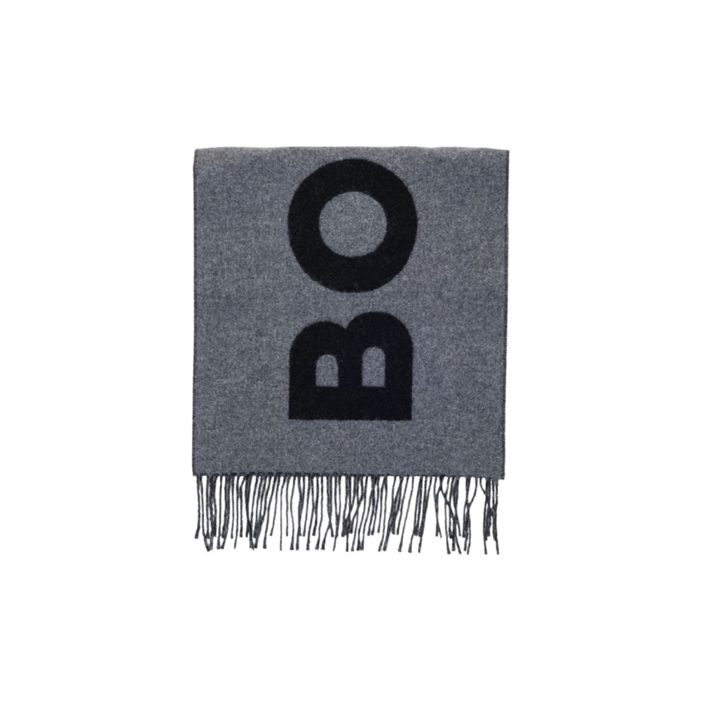 Hugo Boss Gray Wool Scarf | Regal Royce