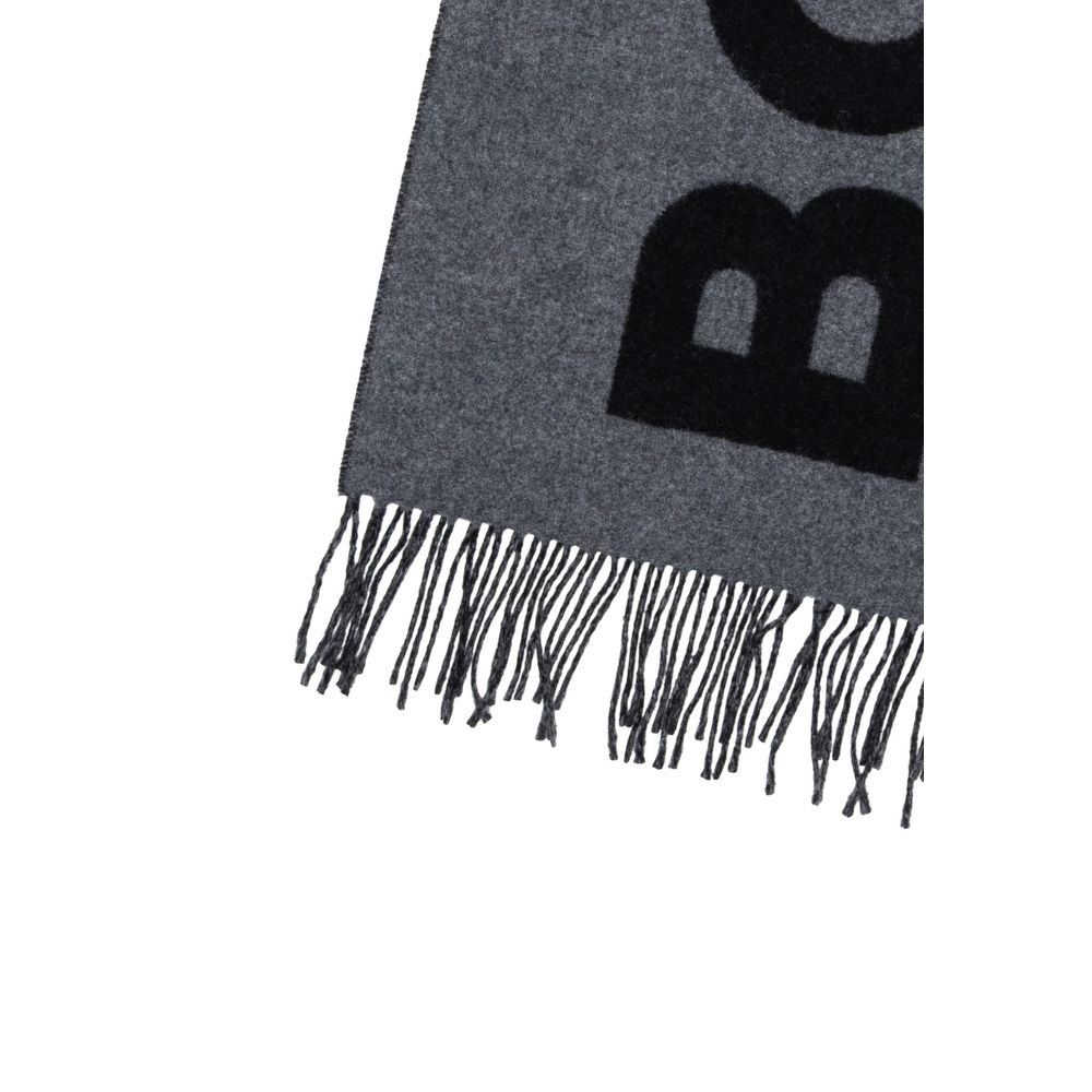 Hugo Boss Gray Wool Scarf | Regal Royce