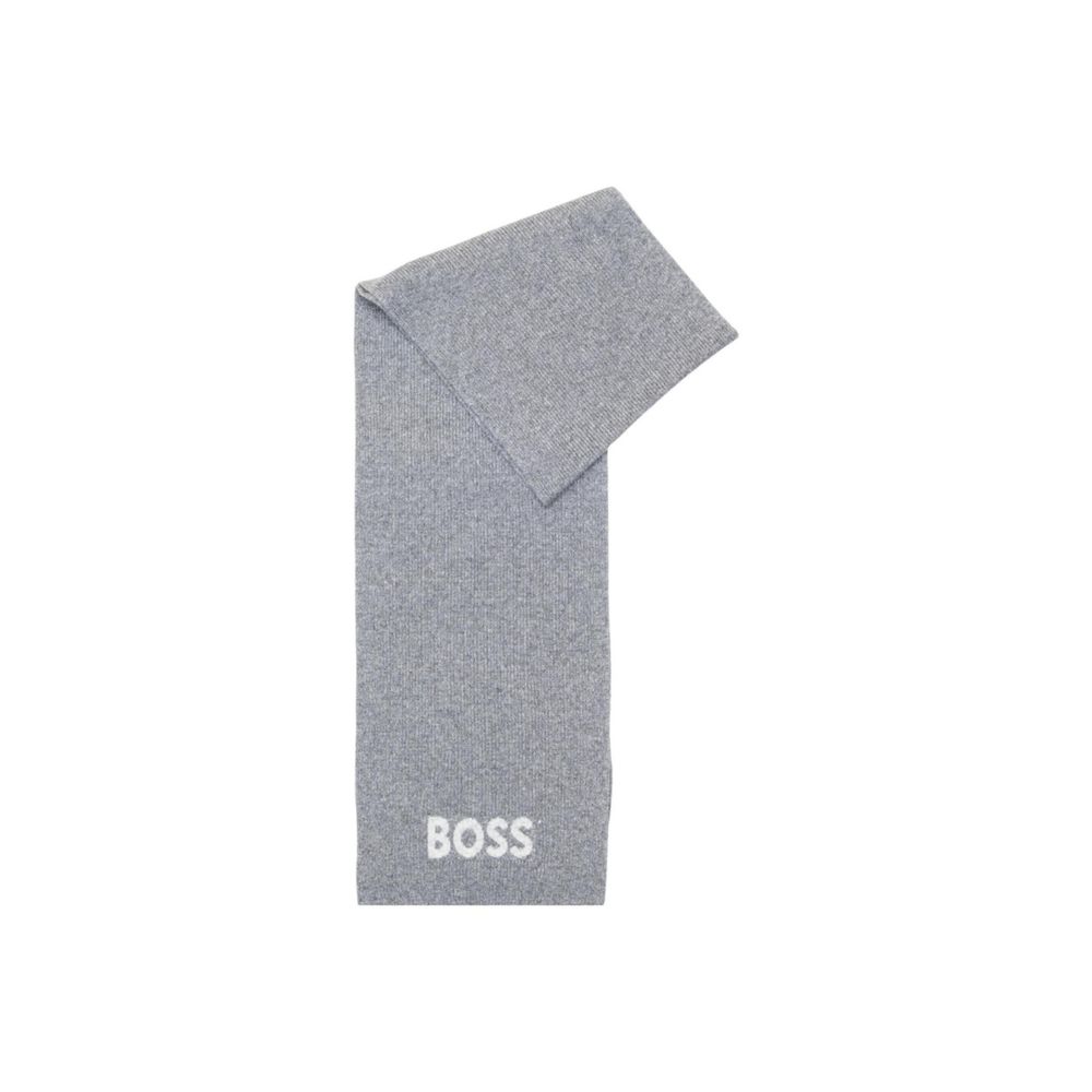 Hugo Boss Gray Polyacrylic Scarf | Regal Royce