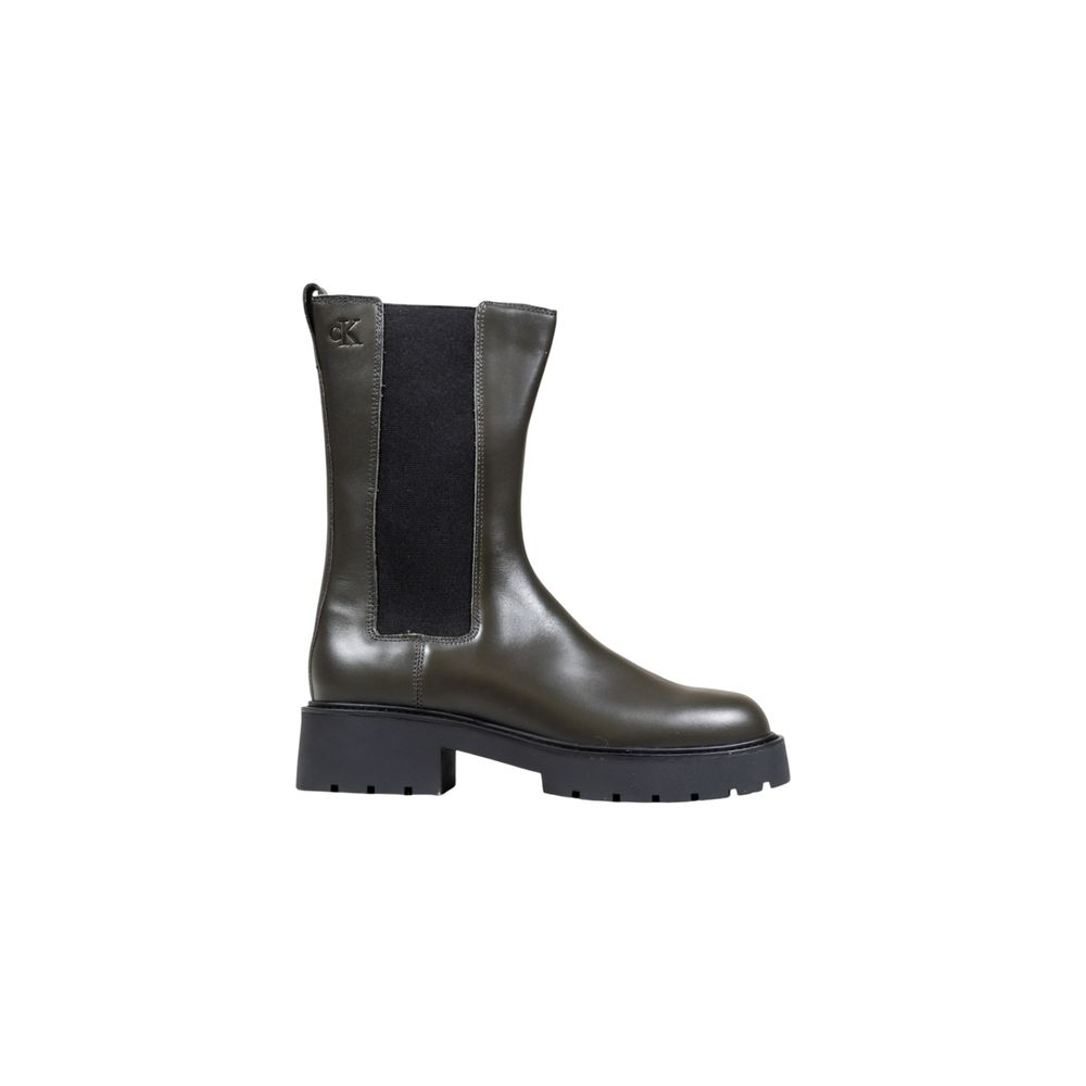 Calvin Klein Jeans Gray Leather Ankle Boots | Regal Royce