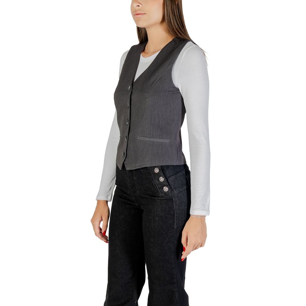 Only Gray Polyester Waistcoat | Regal Royce