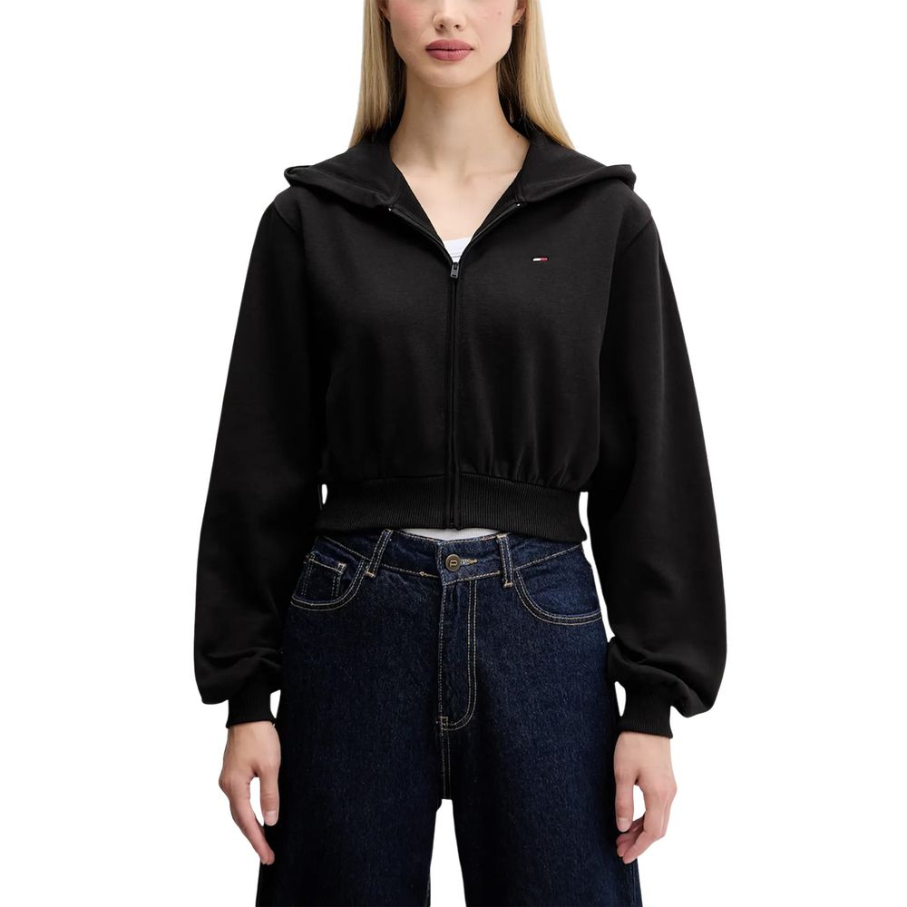 Tommy Hilfiger Jeans Black Recycled Cotton Hoodie | Regal Royce