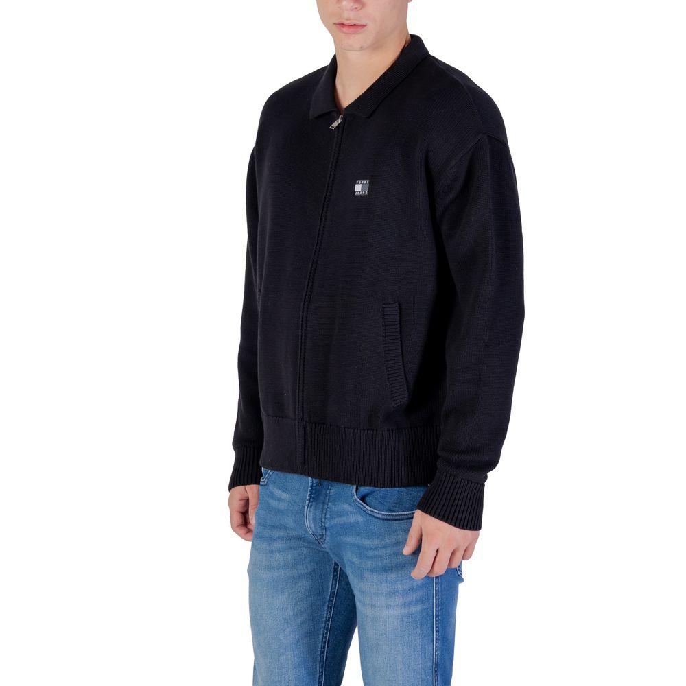 Tommy Hilfiger Jeans Black Recycled Cotton Cardigan | Regal Royce