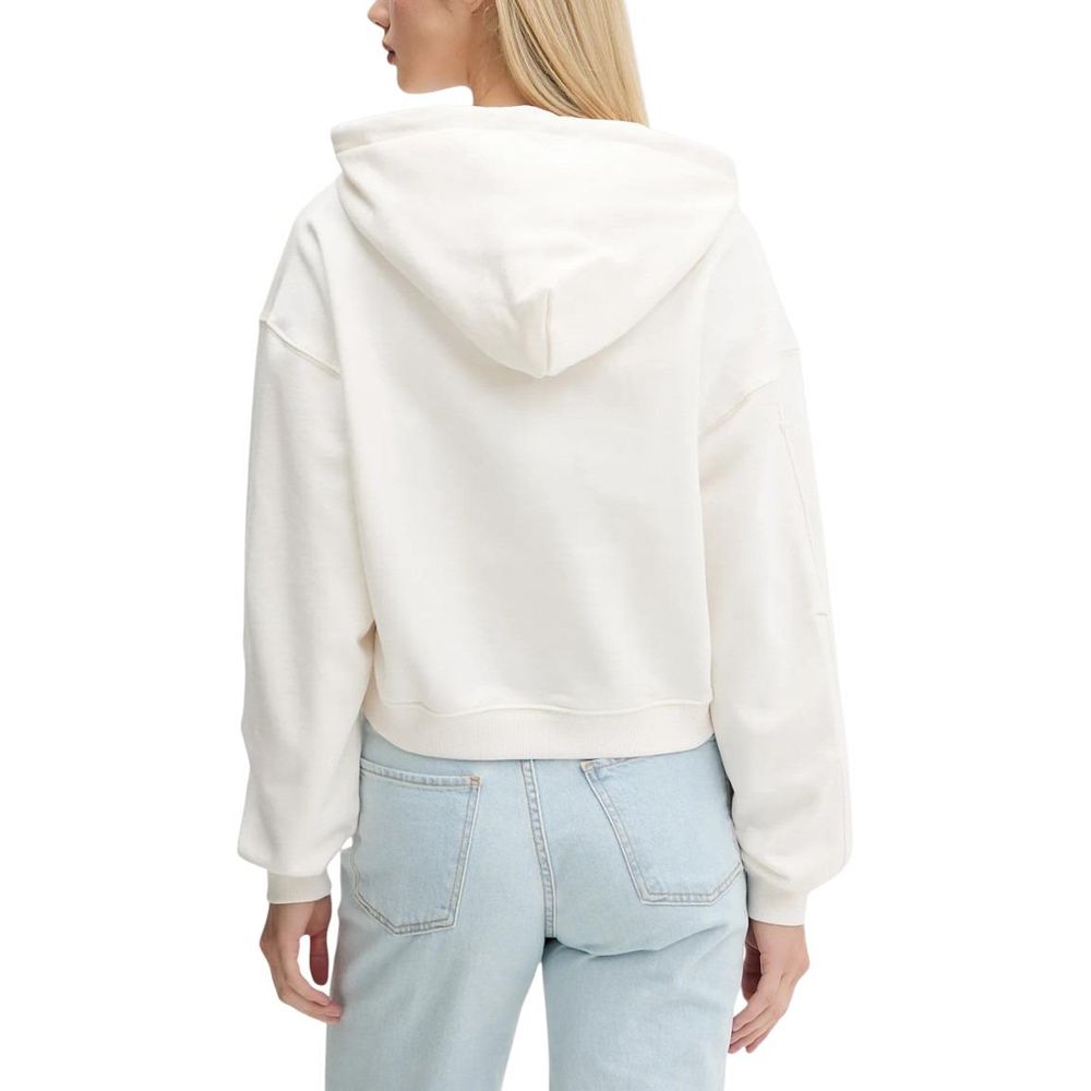 Tommy Hilfiger Jeans Cream Recycled Cotton Hoodie | Regal Royce