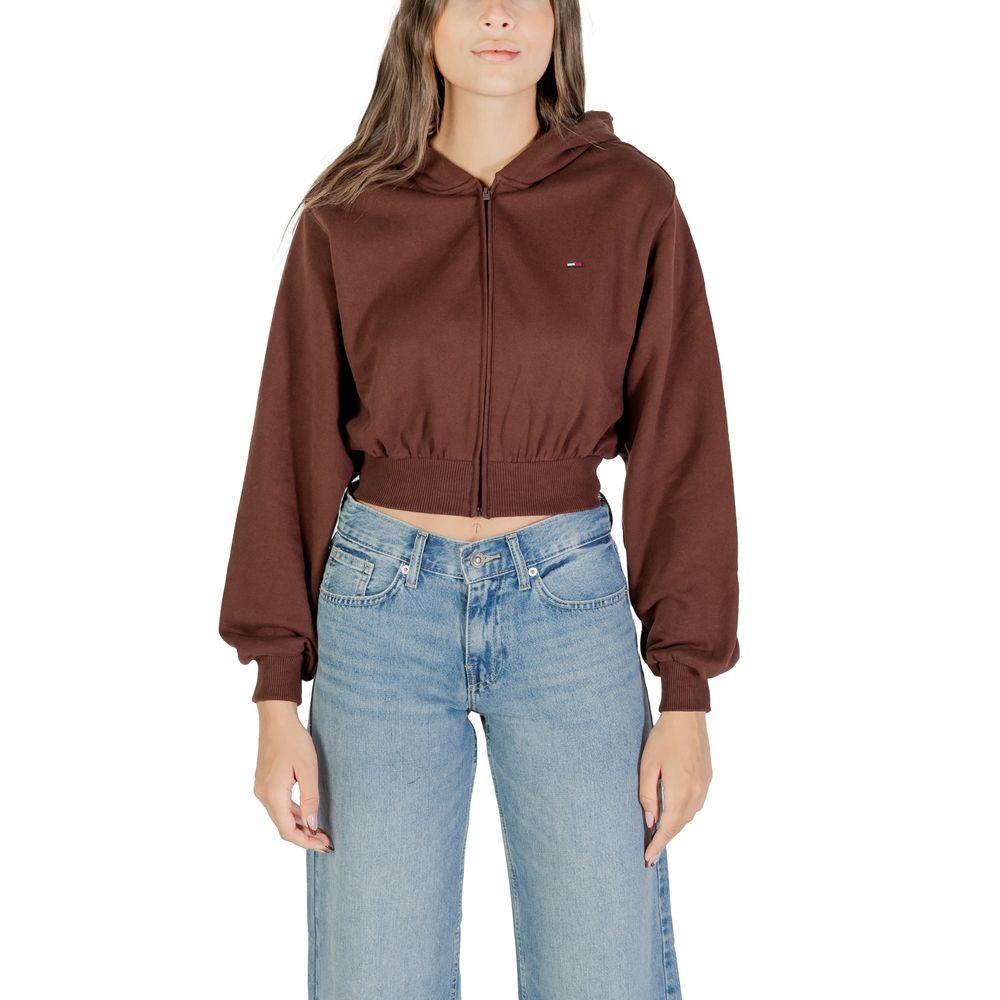 Tommy Hilfiger Jeans Brown Recycled Cotton Hoodie | Regal Royce