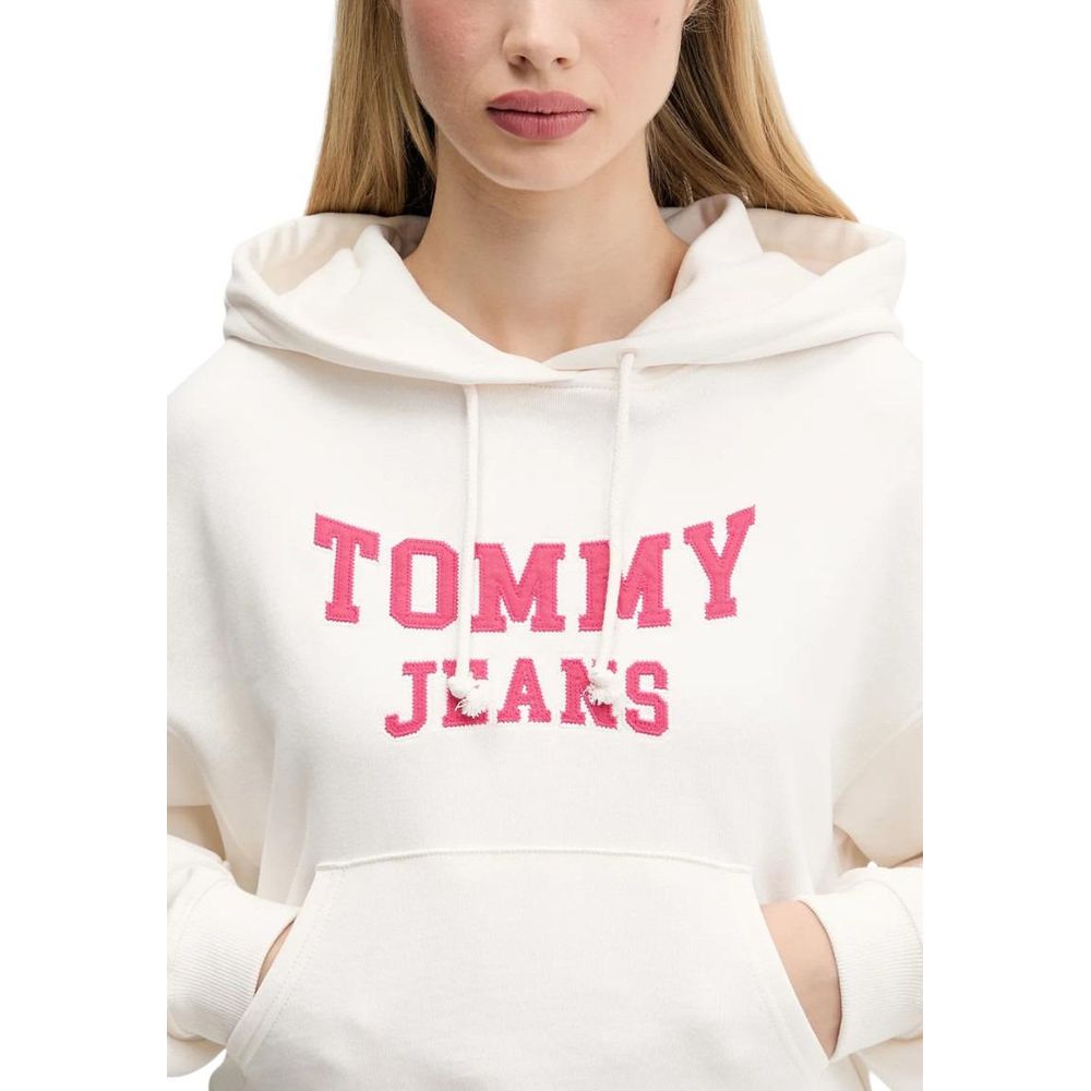 Tommy Hilfiger Jeans Cream Recycled Cotton Hoodie | Regal Royce