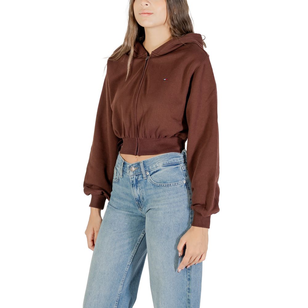 Tommy Hilfiger Jeans Brown Recycled Cotton Hoodie | Regal Royce