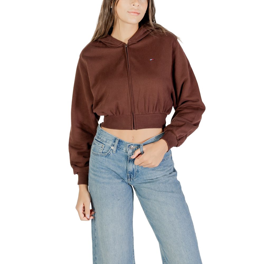 Tommy Hilfiger Jeans Brown Recycled Cotton Hoodie | Regal Royce