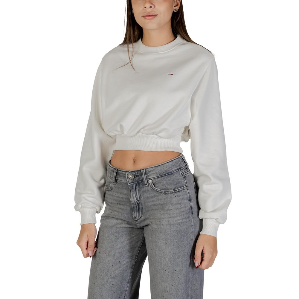 Tommy Hilfiger Jeans Cream Recycled Cotton Sweatshirt | Regal Royce
