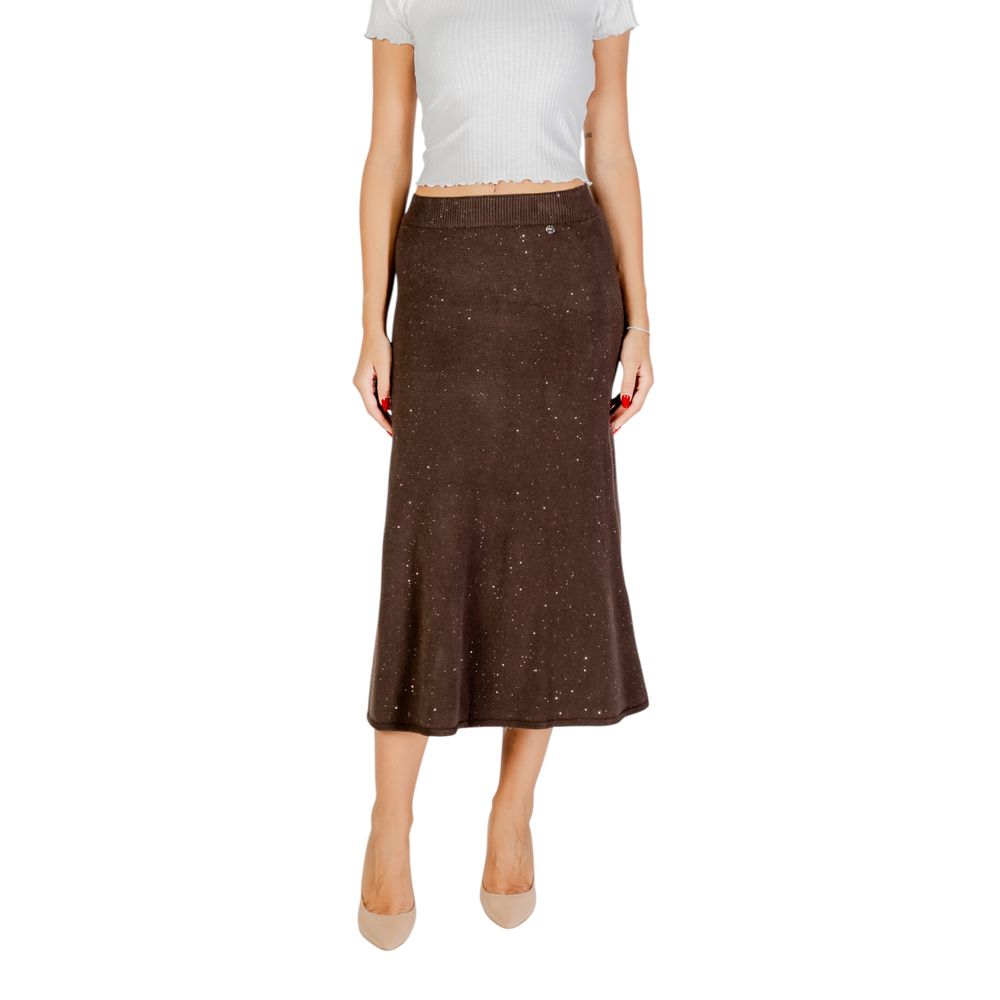 Liu Jo Brown Viscose Long Skirt | Regal Royce