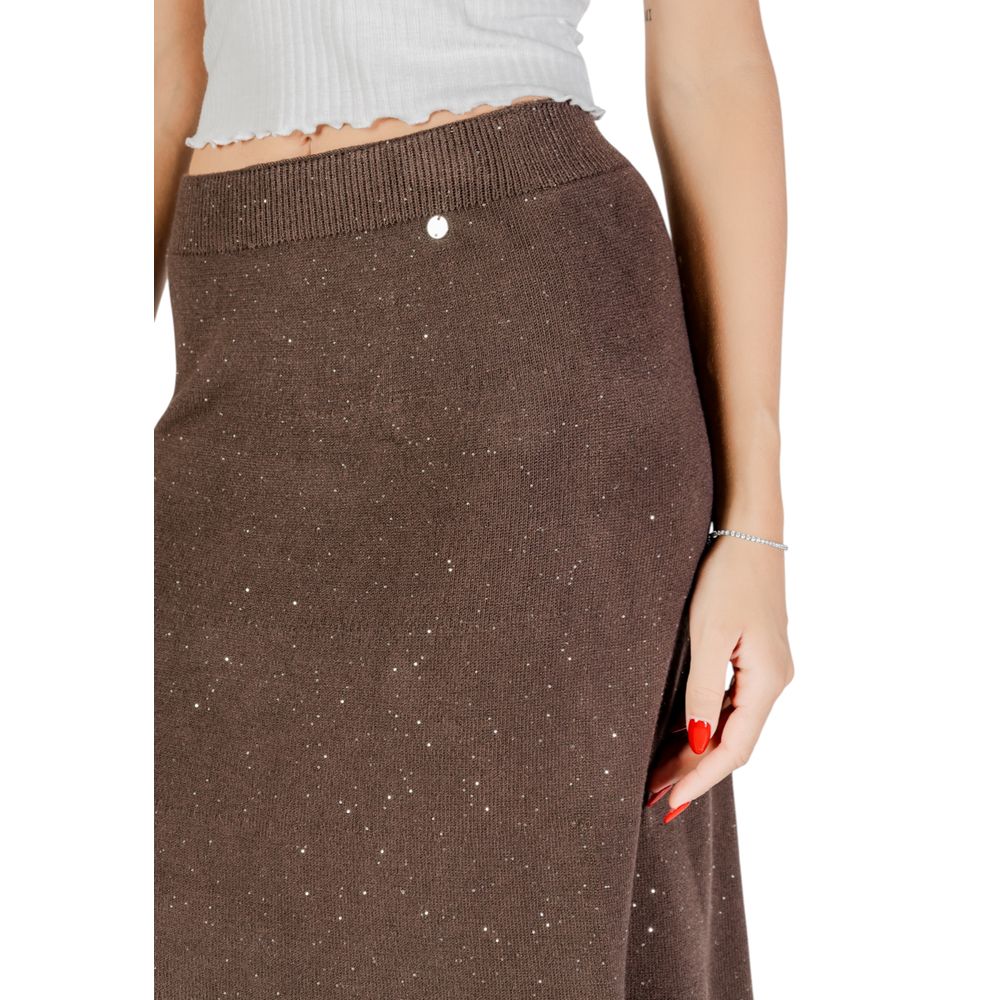 Liu Jo Brown Viscose Long Skirt | Regal Royce