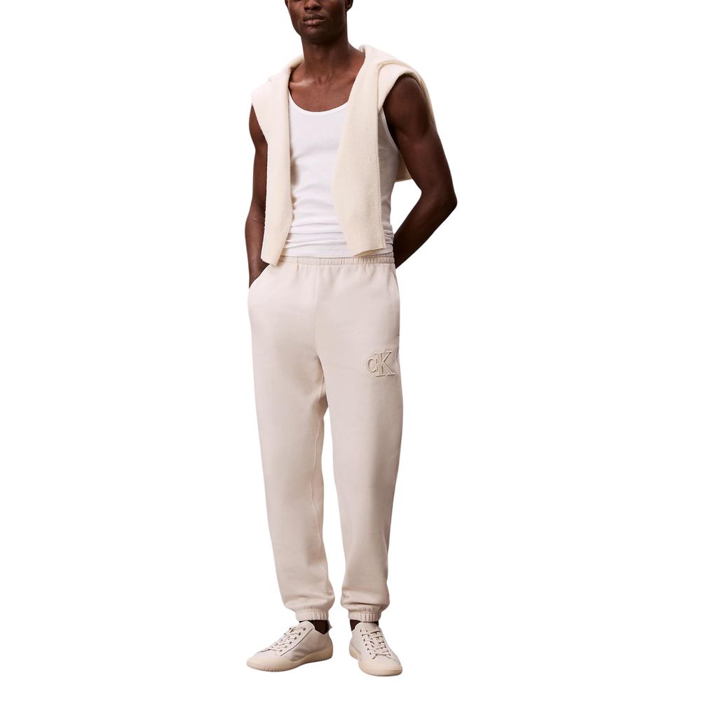 Calvin Klein Jeans Beige Cotton Joggers (Workout Pants) | Regal Royce