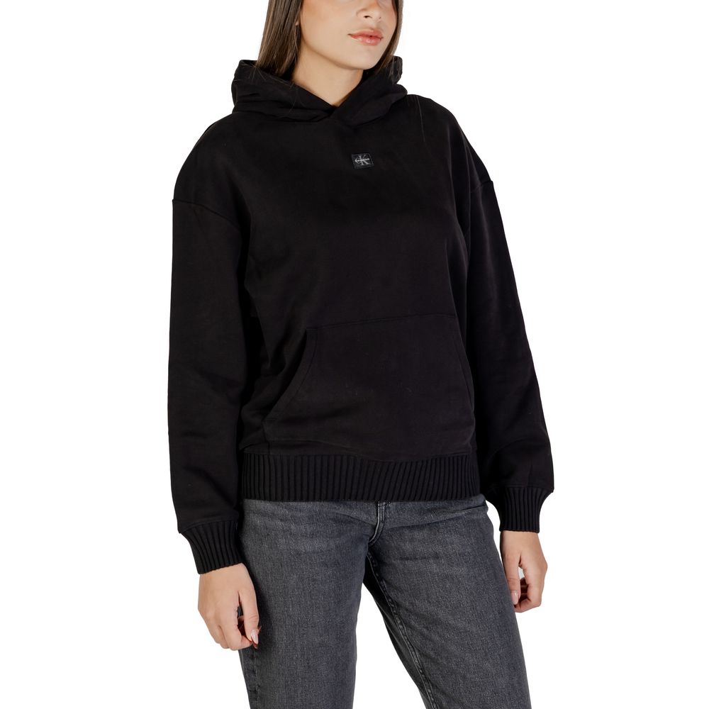 Calvin Klein Jeans Black Cotton Hoodie | Regal Royce