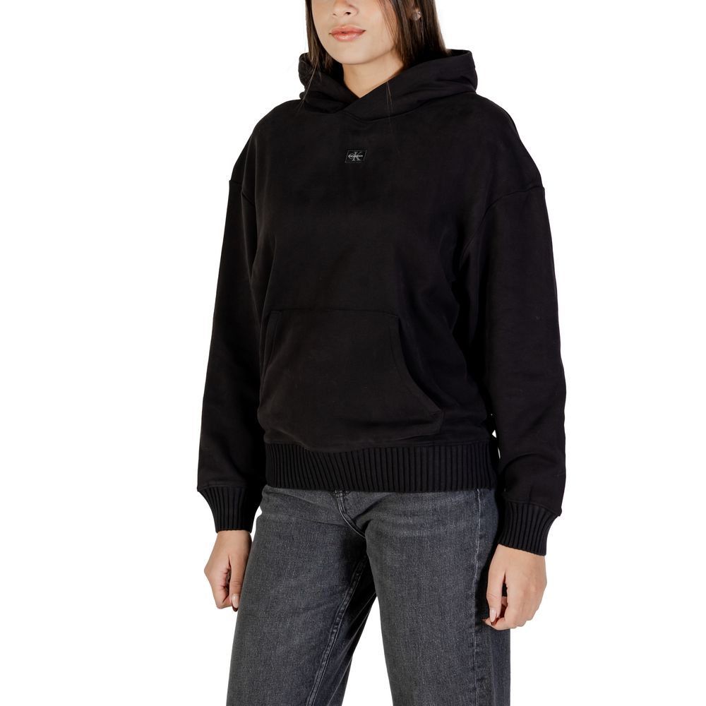 Calvin Klein Jeans Black Cotton Hoodie | Regal Royce