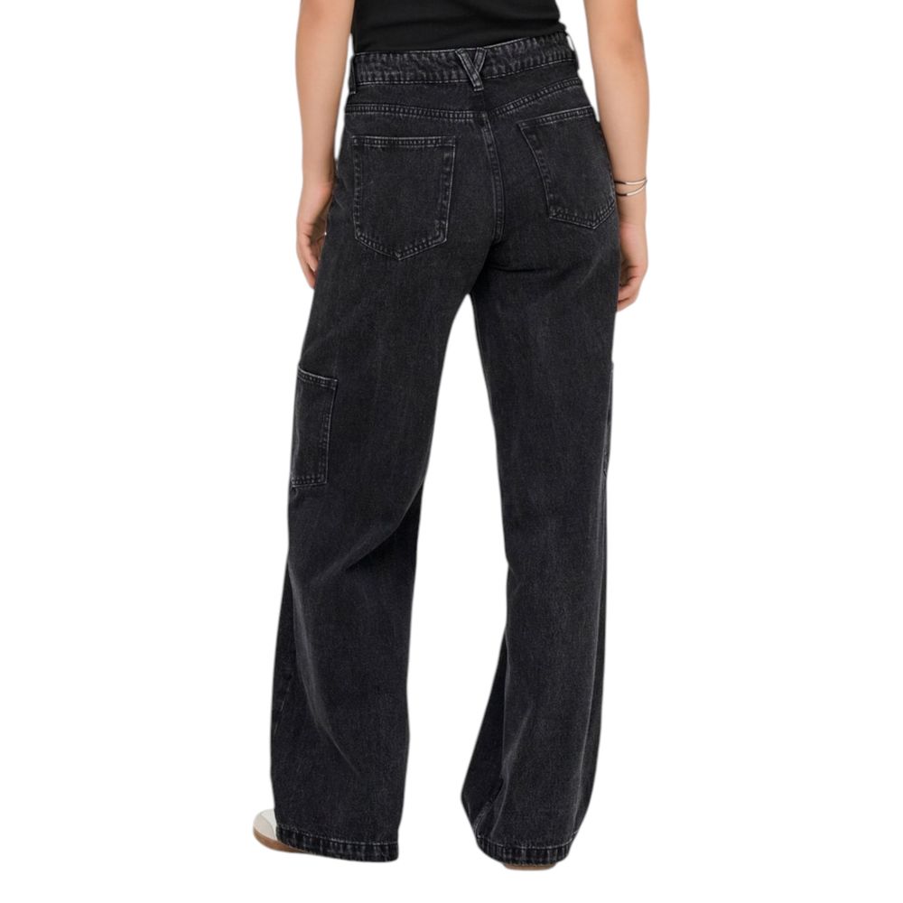 Only Black Cotton Relaxed Fit Jeans | Regal Royce