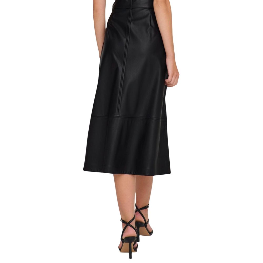 Jacqueline De Yong Black Polyester Long Skirt | Regal Royce