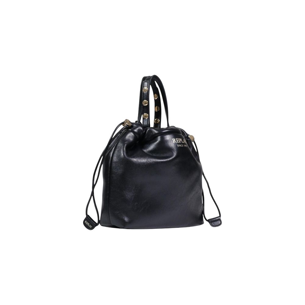 Replay Black Polyester Handbag | Regal Royce