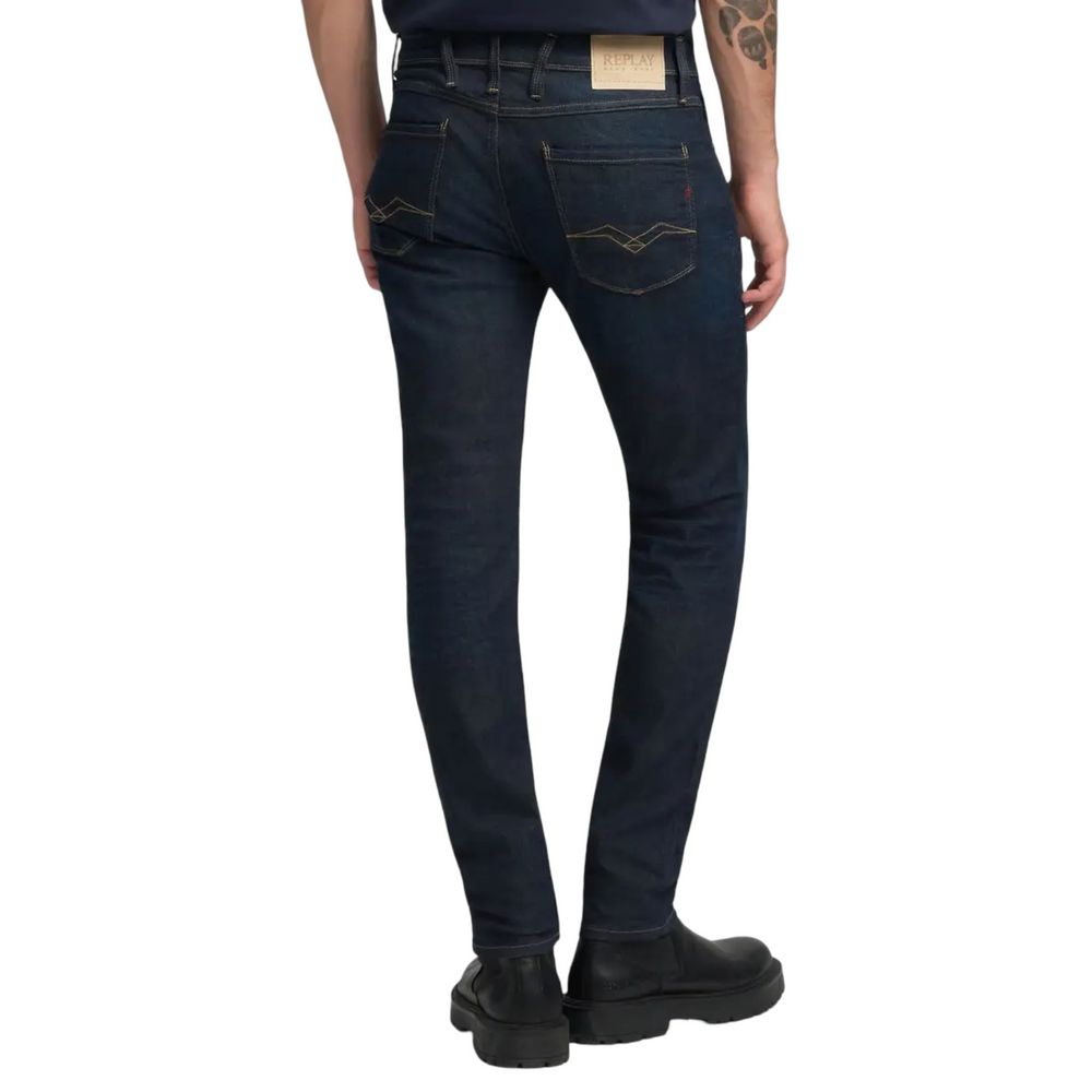 Replay Blue Cotton Skinny Jeans | Regal Royce