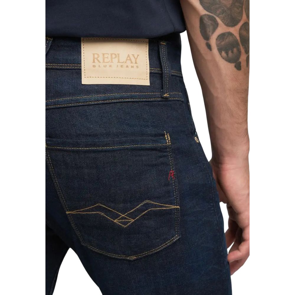 Replay Blue Cotton Skinny Jeans | Regal Royce