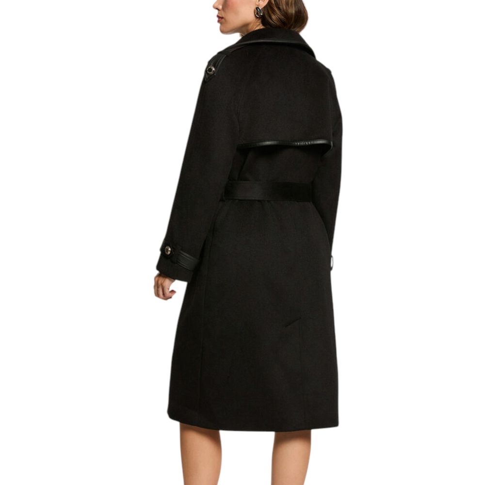 Morgan De Toi Black Polyester Coat | Regal Royce
