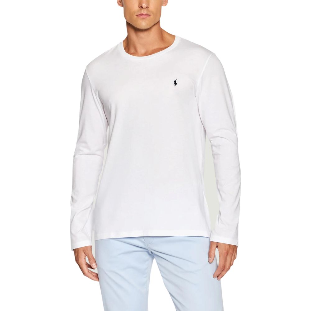 Ralph Lauren White Cotton Long Sleeve T-Shirt | Regal Royce