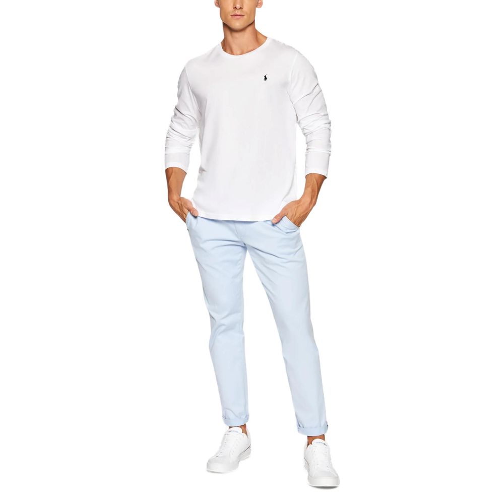 Ralph Lauren White Cotton Long Sleeve T-Shirt | Regal Royce