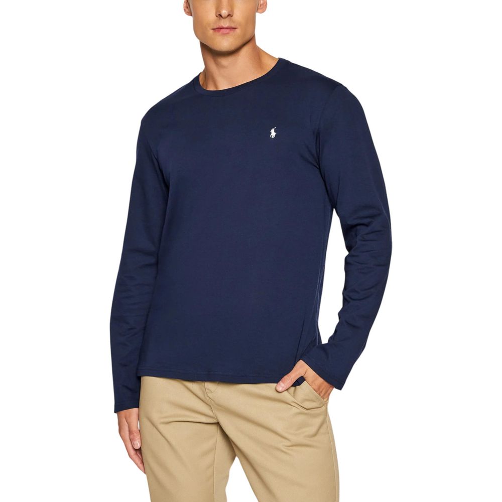 Ralph Lauren Blue Cotton Long Sleeve T-Shirt | Regal Royce