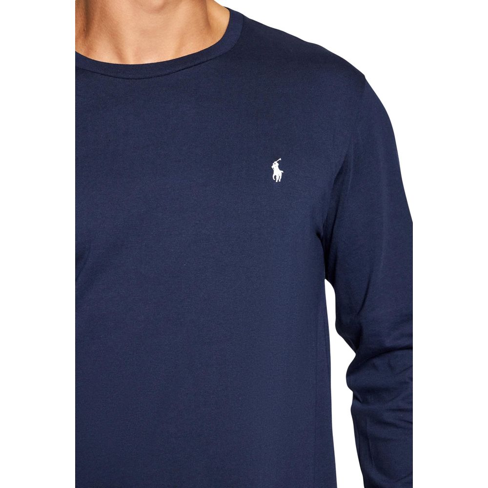 Ralph Lauren Blue Cotton Long Sleeve T-Shirt | Regal Royce