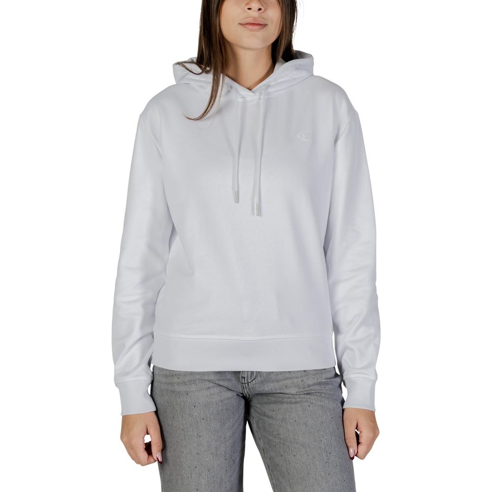 Calvin Klein Jeans White Cotton Hoodie | Regal Royce