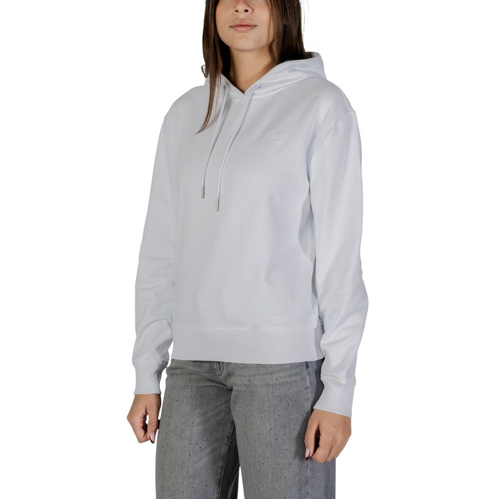 Calvin Klein Jeans White Cotton Hoodie | Regal Royce