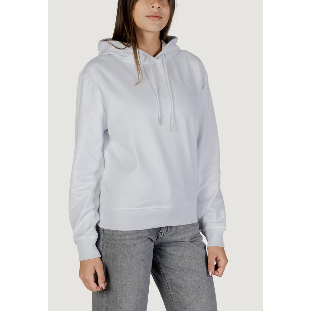 Calvin Klein Jeans White Cotton Hoodie | Regal Royce