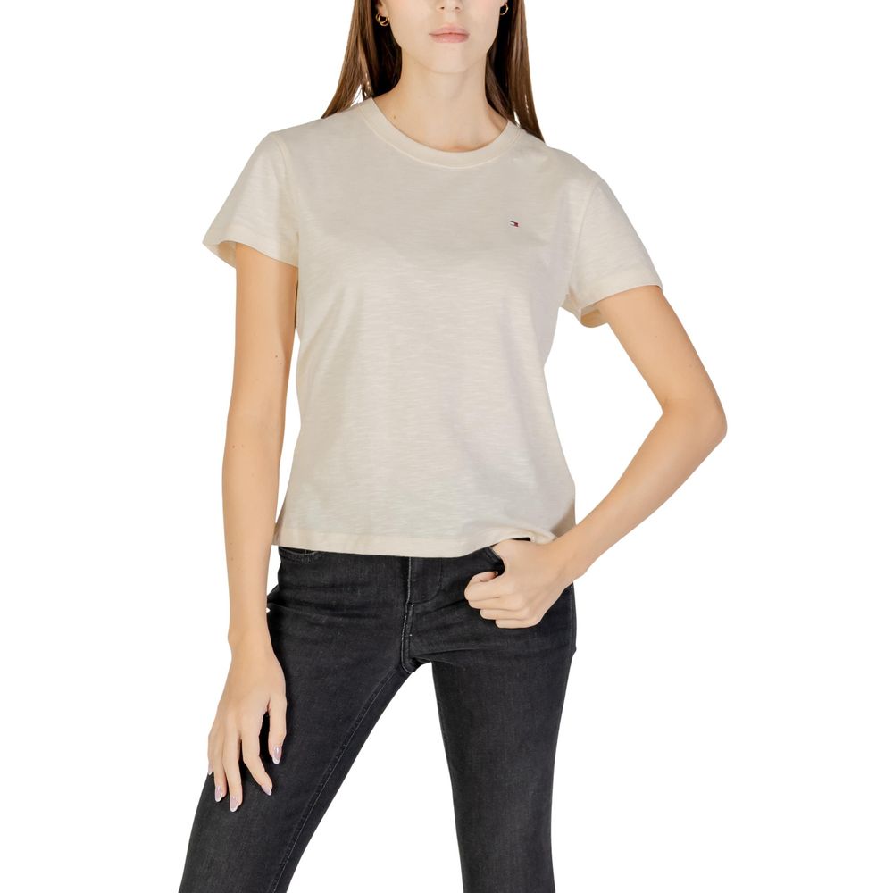 Tommy Hilfiger Jeans Beige Cotton T-Shirt | Regal Royce