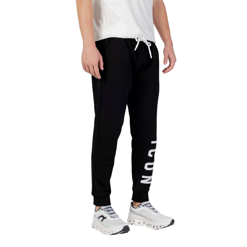 Icon Black Cotton Joggers (Workout Pants) | Regal Royce