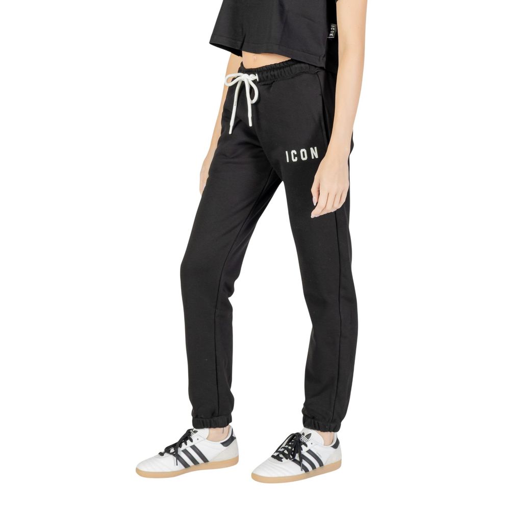 Icon Black Cotton Joggers (Workout Pants) | Regal Royce