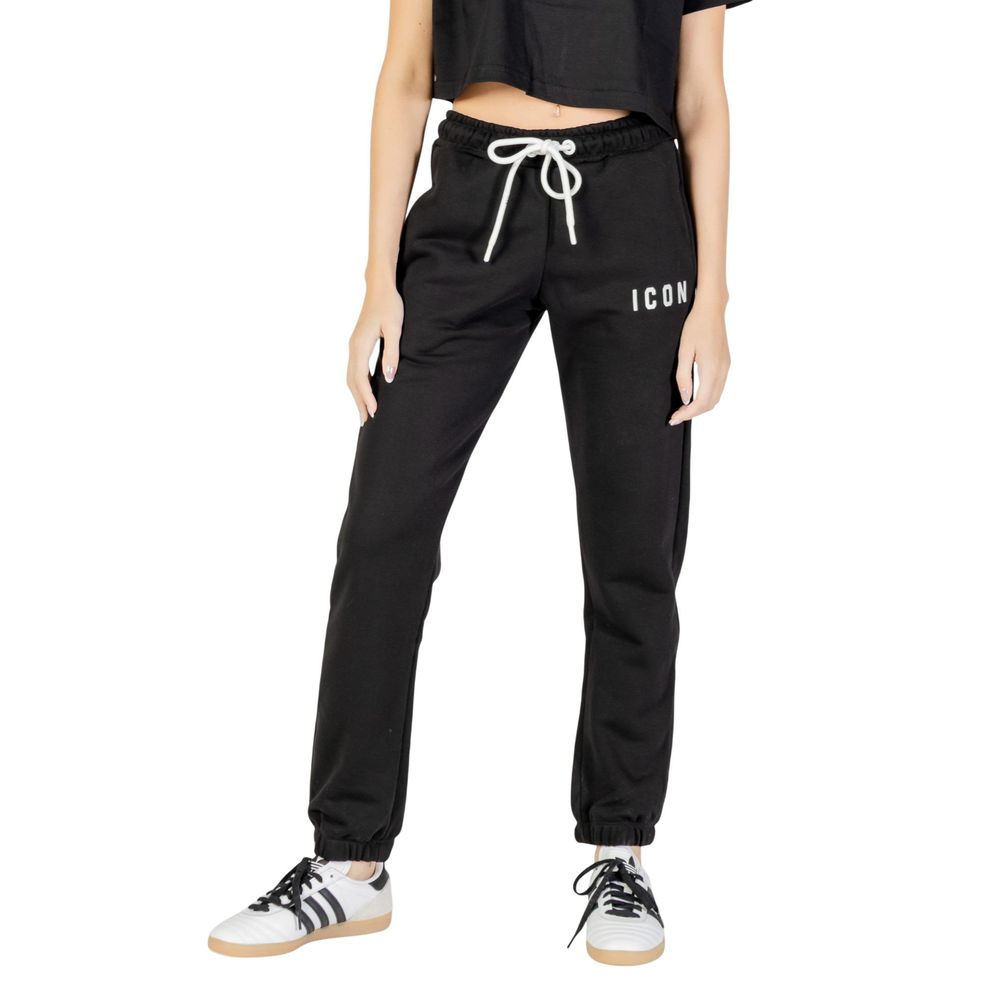Icon Black Cotton Joggers (Workout Pants) | Regal Royce