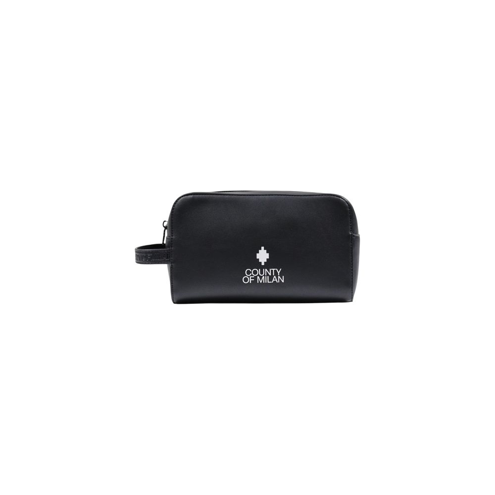 County of Milan Black Polyethylene Clutch Bag | Regal Royce