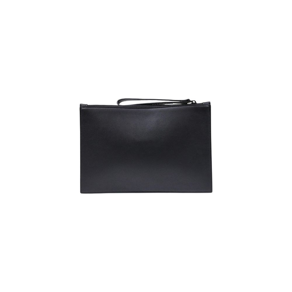 County of Milan Black Polyethylene Clutch Bag | Regal Royce