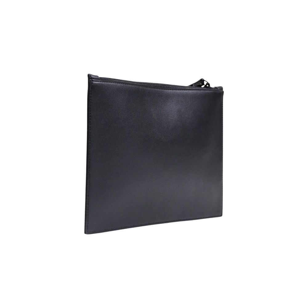 County of Milan Black Polyethylene Clutch Bag | Regal Royce