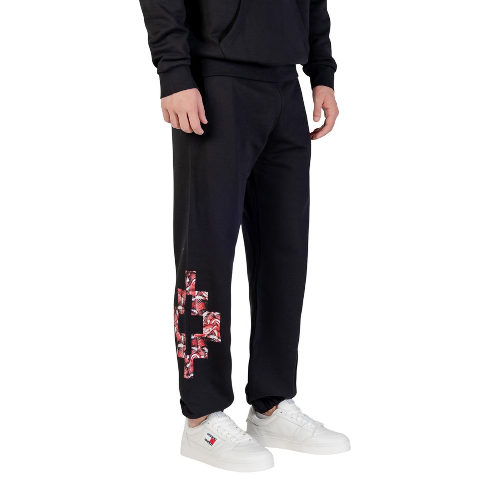 County of Milan Black Cotton Joggers (Workout Pants) | Regal Royce