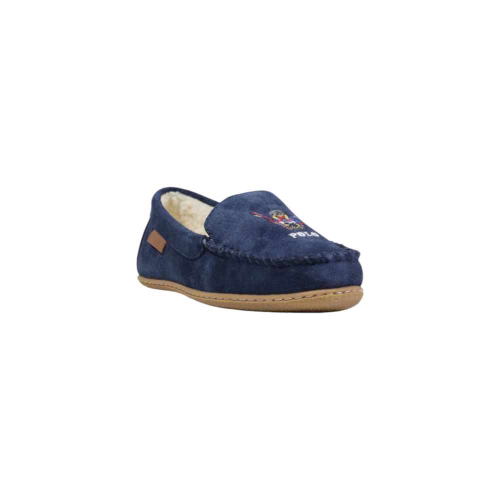 Ralph Lauren Blue Suede Leather Slippers | Regal Royce