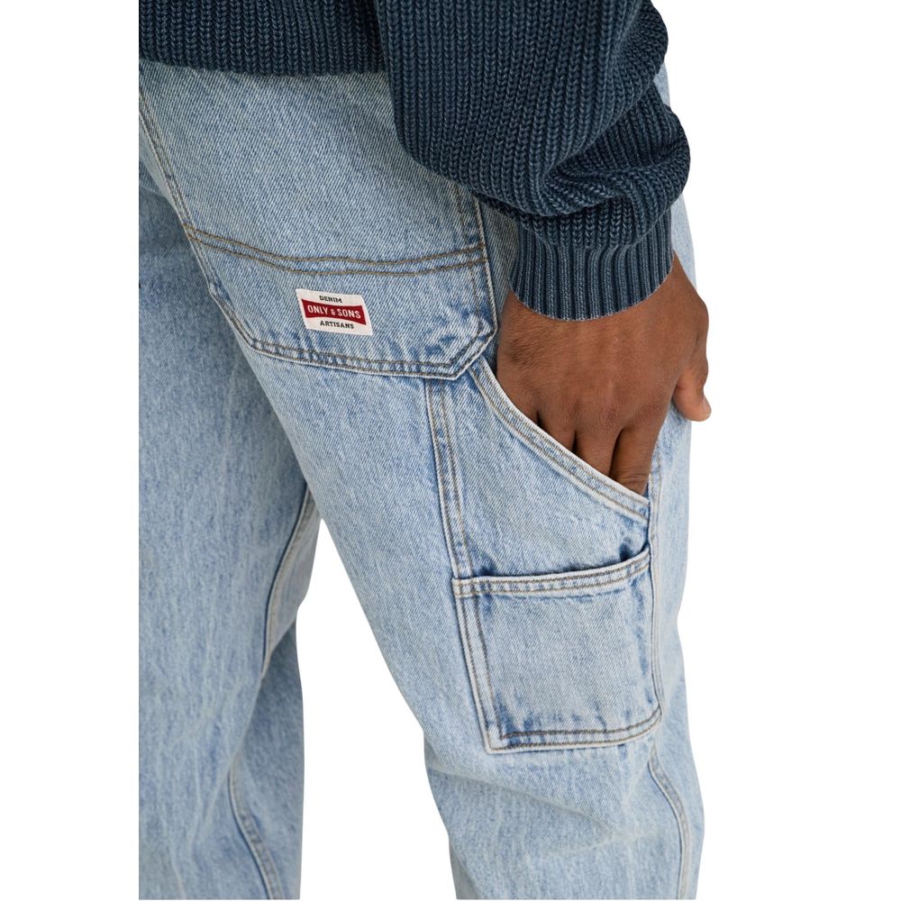 Only & Sons Blue Cotton Relaxed Fit Jeans | Regal Royce