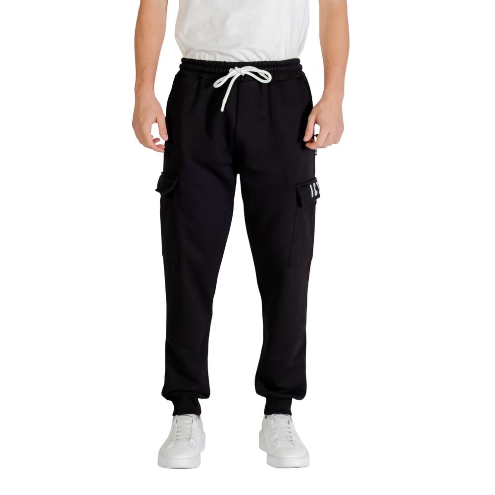 Icon Black Cotton Joggers (Workout Pants) | Regal Royce