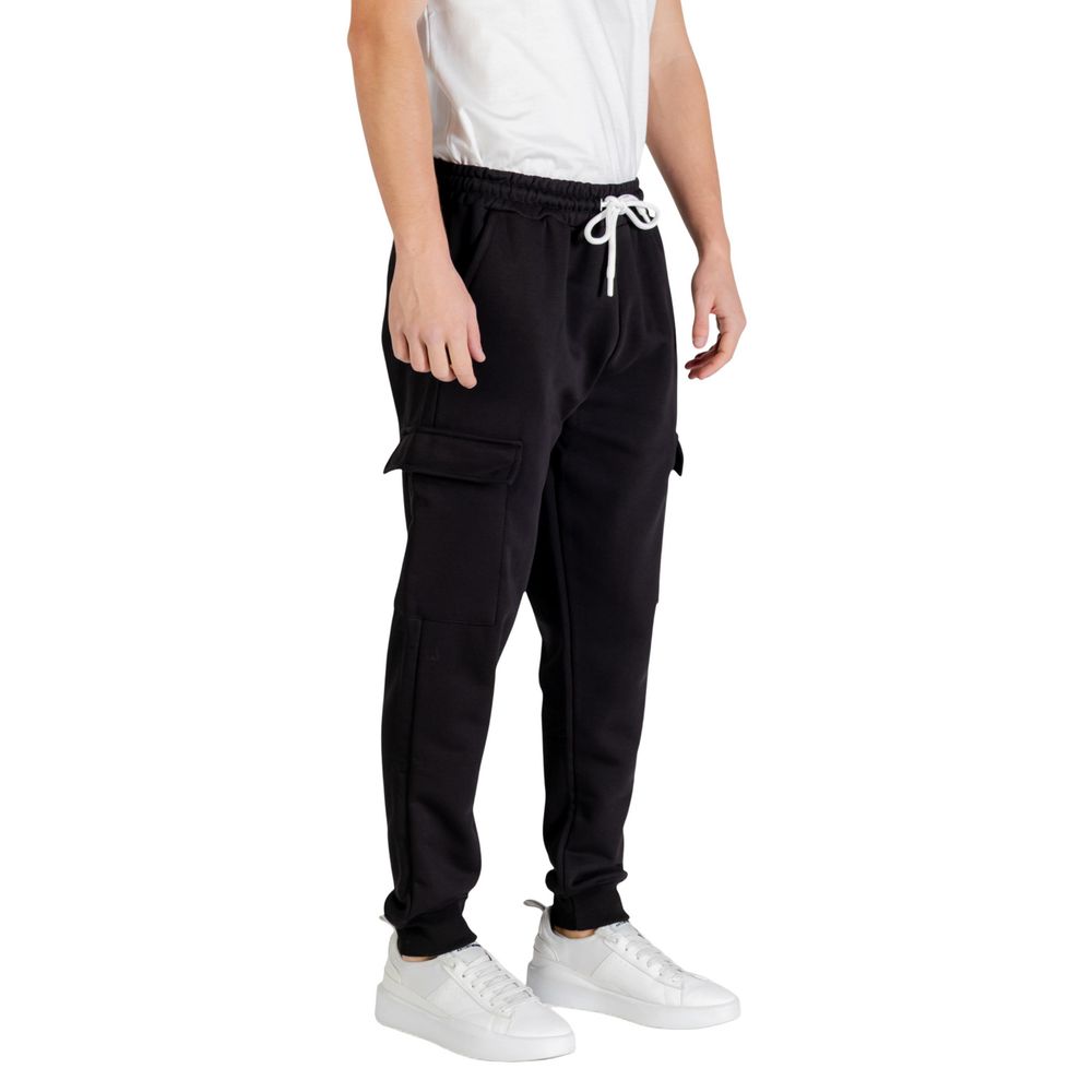 Icon Black Cotton Joggers (Workout Pants) | Regal Royce