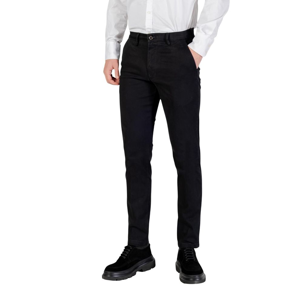 Borghese Black Cotton Skinny Pants | Regal Royce