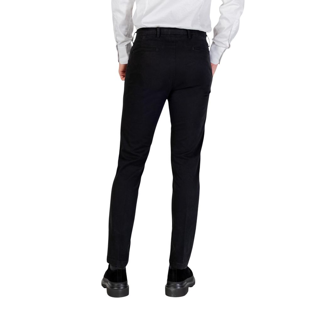 Borghese Black Cotton Skinny Pants | Regal Royce