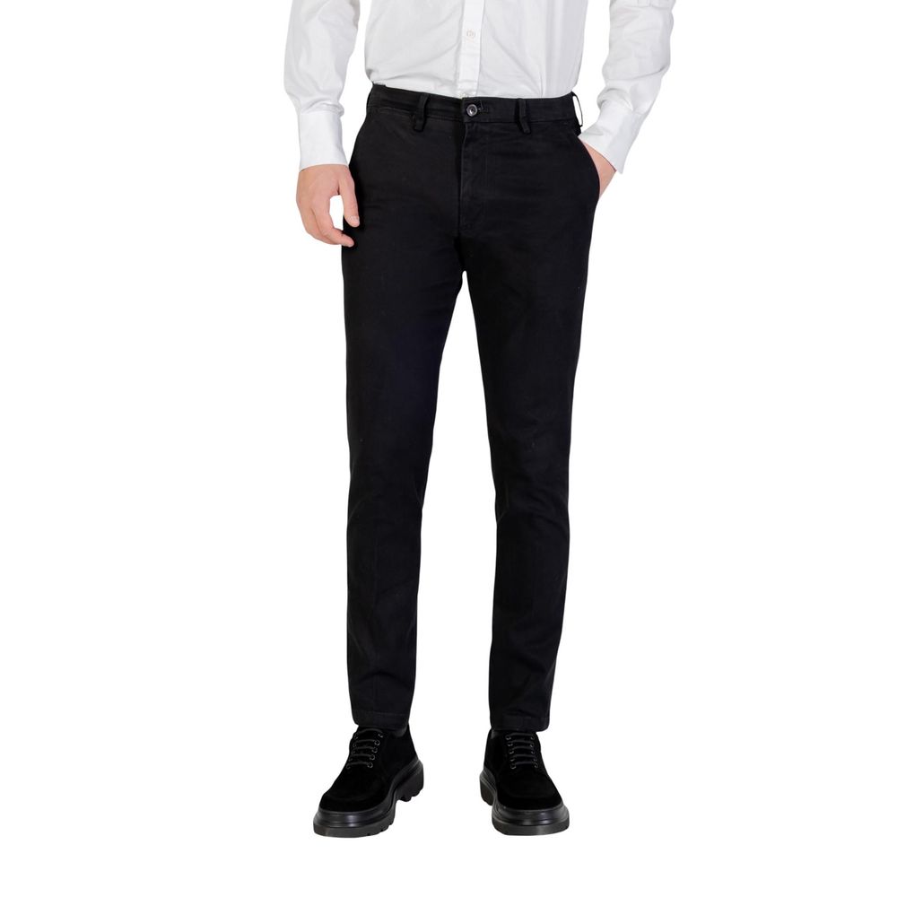 Borghese Black Cotton Skinny Pants | Regal Royce